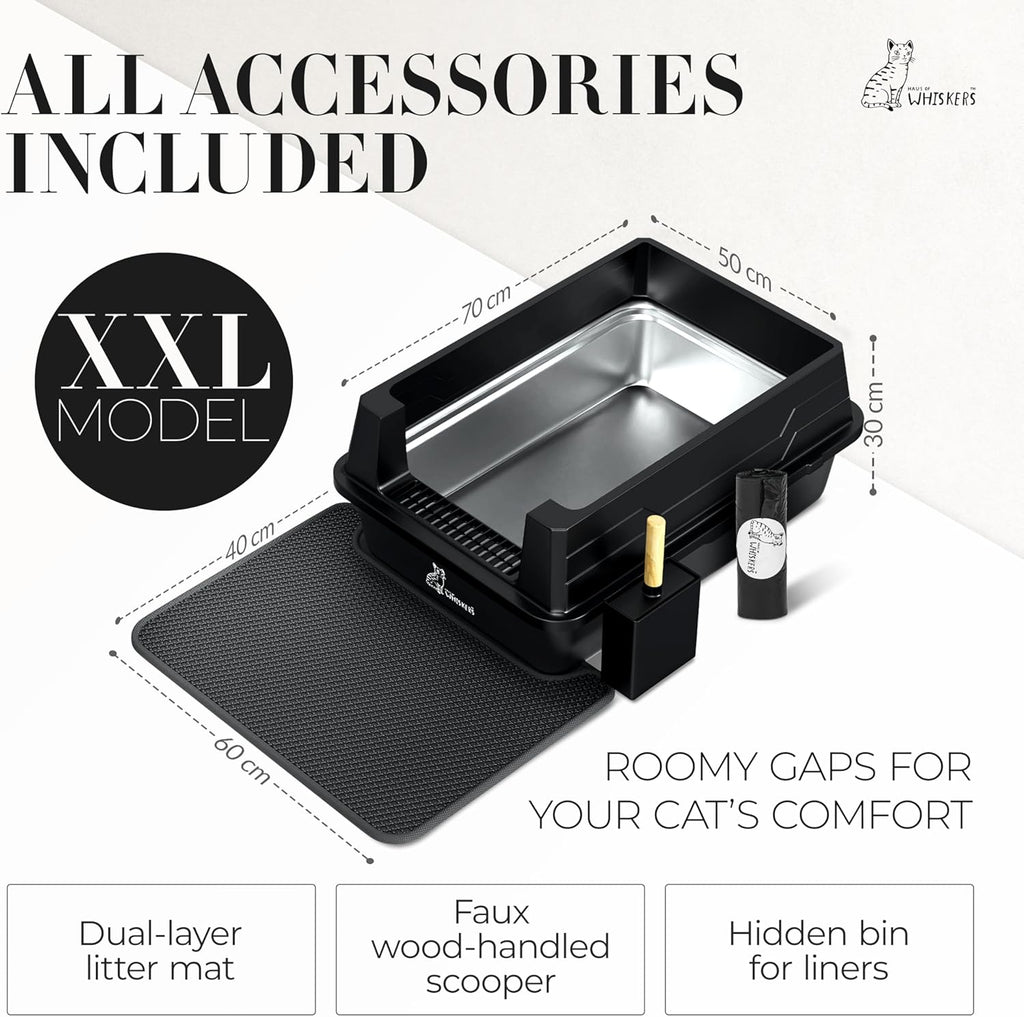 The XXL Stainless Steel Litter Box